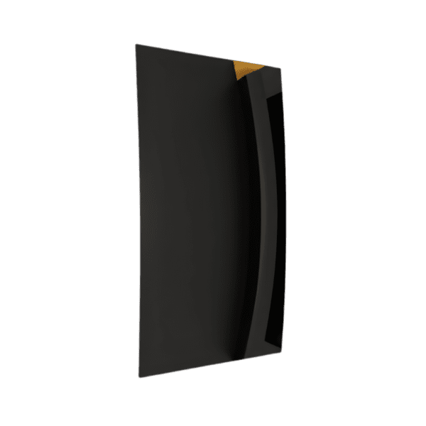 Plancha decorativa cuadrada con acabado de espejo liso y superficie altamente reflectante.