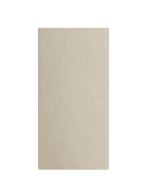Panel de pared rectangular en PVC con textura suave tipo lino o tela en color beige claro.