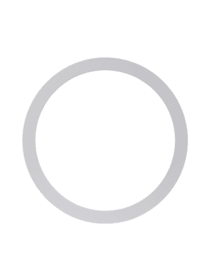 Vista frontal plana de un panel luminoso LED circular empotrable con marco gris claro y un gran difusor circular opalino, sobre fondo blanco.