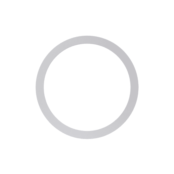 Vista frontal plana de un panel luminoso LED circular empotrable con marco gris claro y un gran difusor circular opalino, sobre fondo blanco.